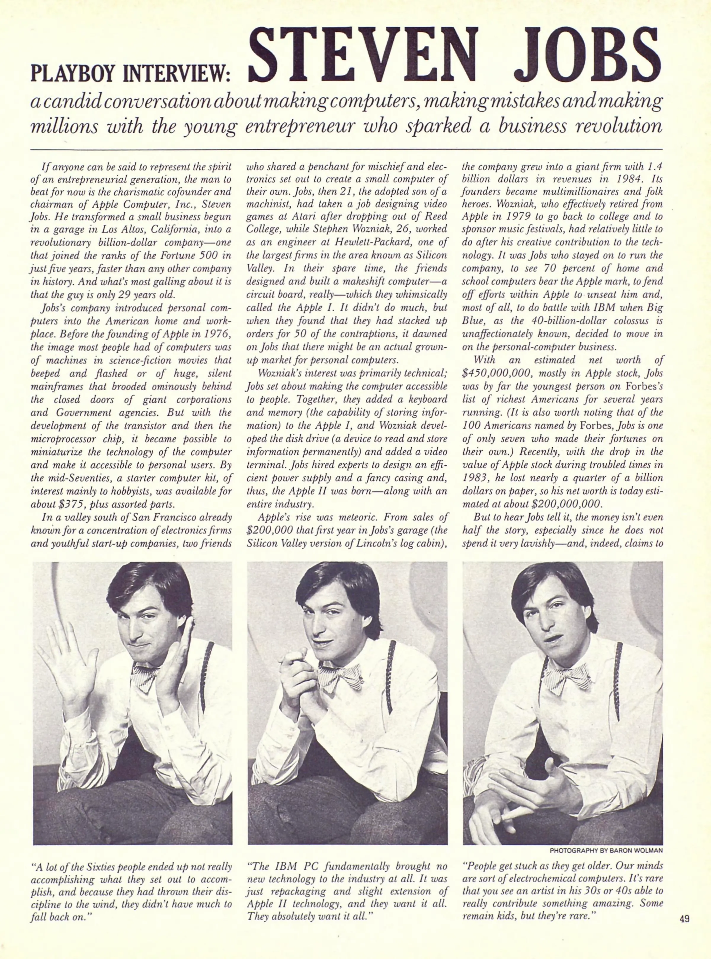 Playboy Interview: Steven Jobs